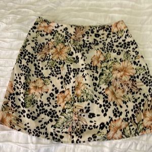 American threads silk mini skirt